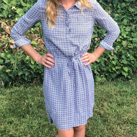 Blue shirt dress - Picture 1 of 5